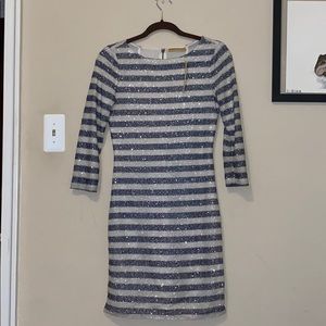 NWT Alice + Olivia Pammy Striped Sequin Dress sz 2
